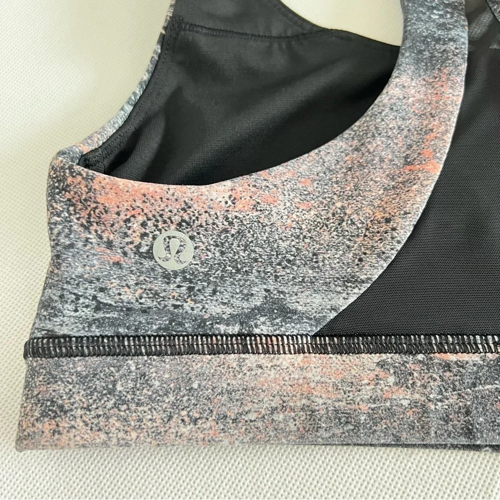 Lululemon Invigorate Bra Size 4 Azurite Poppy Coral Multi - Picture 6 of 7